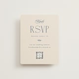"Arched Monogram" - RSVP Online Enclosure Cards in Ecru by Erica Krystek - Front