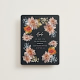 "Dahlia Season" - RSVP Online Enclosure Cards in Navy by Olivia Kanaley Inman - Front