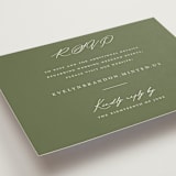 "Vineyard" - RSVP Online Enclosure Cards in Olive by Sarah Brown - Detail