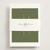 "Vineyard" - RSVP Online Enclosure Cards in Olive by Sarah Brown - Assembled with Belly Band
