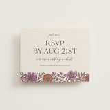 "Fleur" - RSVP Online Enclosure Cards in Sangria by Jen Owens - Front