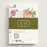 "Garland Monogram" - RSVP Online Enclosure Cards in Summer by Angela Marzuki - Assembled with Belly Band