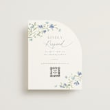 "Sweeping Meadow" - RSVP Online Enclosure Cards in Aquamarine by Everett Paper Goods - Front