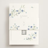 "Sweeping Meadow" - RSVP Online Enclosure Cards in Aquamarine by Everett Paper Goods - Assembled with Belly Band
