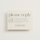 "Modern Monogram" - RSVP Online Enclosure Cards in Latte by Jackie Crawford - Front