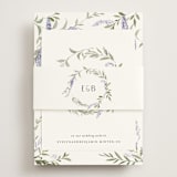 "Enchanted Evening" - RSVP Online Enclosure Cards in Lavender by Design Lotus - Assembled with Belly Band