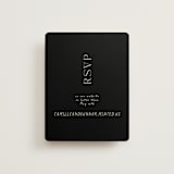 "la graine" - RSVP Online Enclosure Cards in Onyx by Alaina Cherup - Front