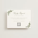 "watercolor flowers crest" - RSVP Online Enclosure Cards in Moss by Cass Loh - Front