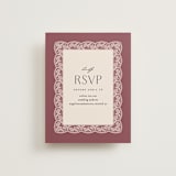 "Chantilly" - RSVP Online Enclosure Cards in Mauve by Erica Krystek - Front