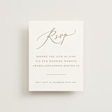 "Luxe script" - RSVP Online Enclosure Cards in Pearl by Hooray Creative - Front