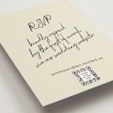 "Handwritten Letter" - RSVP Online Enclosure Cards in Noir by Helena Vitto - Detail