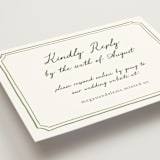 "Handwritten" - RSVP Online Enclosure Cards in Moss by Cass Loh - Detail