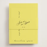 "In Lights" - RSVP Online Enclosure Cards in Lemon by Ani Somi - Assembled with Belly Band