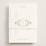 "Calia" - RSVP Online Enclosure Cards in Paris Rain by Jennifer Postorino - Assembled with Belly Band