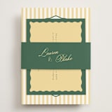 "Curved Frame" - RSVP Online Enclosure Cards in Citrine by Emily Betts - Assembled with Belly Band