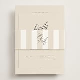 "Modern Romance" - RSVP Online Enclosure Cards in Almond by Eric Clegg - Assembled with Belly Band