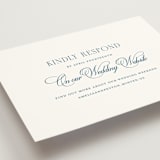 "Hilton" - RSVP Online Enclosure Cards in Ocean by Kelly Schmidt - Detail