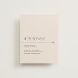 "Convergence" - RSVP Online Enclosure Cards in Cream by Annie Lowe - Front