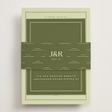 "News!" - RSVP Online Enclosure Cards in Kiwi by Claudia Orengo - Assembled with Belly Band