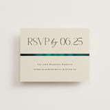 "Spectrum" - RSVP Online Enclosure Cards in Teal by Heather Schertzer - Front