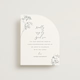 "Sketched Florals" - RSVP Online Enclosure Cards in Storm by Baumbirdy - Front