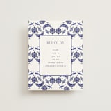 "Topkapi" - RSVP Online Enclosure Cards in Cobalt by Nazia Hyder - Front
