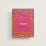 "Varna" - RSVP Online Enclosure Cards in Fuchsia by Pati Cascino - Front