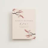 "Blossoms of Love" - RSVP Online Enclosure Cards in Champagne by frau brandt - Front