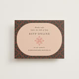 "Japanese Fabric" - RSVP Online Enclosure Cards in Persimmon by Becky Nimoy - Front