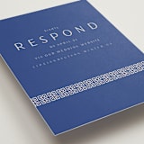 "two toned" - RSVP Online Enclosure Cards in Marseille Bleu by Deborah Chou - Detail