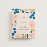 "Blossoms Abound" - RSVP Online Enclosure Cards in Cobalt by Genna Blackburn - Front