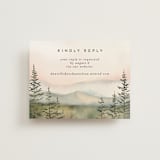 "Every Single Dawn With You" - RSVP Online Enclosure Cards in Forest by Petra Kern - Front