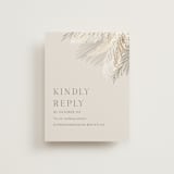 "Pampas & Palms" - RSVP Online Enclosure Cards in Ash by Kaydi Bishop - Front
