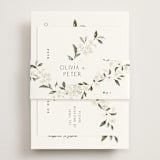 "Sweeping Vine" - RSVP Online Enclosure Cards in Porcelain by Itsy Belle Studio - Assembled with Belly Band
