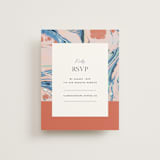 "Mod Marble" - RSVP Online Enclosure Cards in Maraschino by A Real Peach Studio - Front