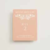 "modern folk" - RSVP Online Enclosure Cards in Blush by GeekInk Design - Front