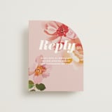 "July Garden" - RSVP Online Enclosure Cards in Petal by Olivia Kanaley Inman - Front