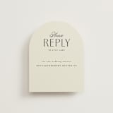 "Elegant Type" - RSVP Online Enclosure Cards in Cream by Louise Kay - Front