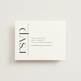 "Split Line" - RSVP Online Enclosure Cards in Black Tie by Amy Payne - Front