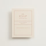 "Modern Ticket" - RSVP Online Enclosure Cards in Rust by Alethea and Ruth - Front