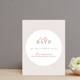 "Center Crest" - RSVP Online Enclosure Cards in Sweet Potato by Alethea and Ruth - Front