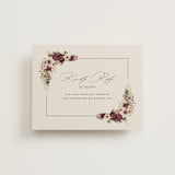 "Dried Floral Wreath" - RSVP Online Enclosure Cards in Cabernet by Erin Deegan - Front