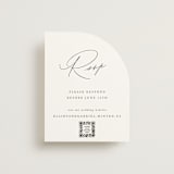 "Scripted Names" - RSVP Online Enclosure Cards in Pearl by Hooray Creative - Front