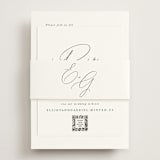 "Scripted Names" - RSVP Online Enclosure Cards in Pearl by Hooray Creative - Assembled with Belly Band