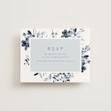 "Love Story" - RSVP Online Enclosure Cards in Indigo by Leah Bisch - Front