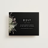 "A Wedding in the Garden" - RSVP Online Enclosure Cards in Charcoal by Chris Griffith - Front
