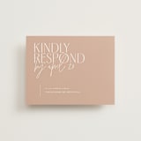 "Overlap" - RSVP Online Enclosure Cards in Terracotta by Kelly Schmidt - Front