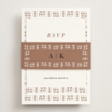 "Amari" - RSVP Online Enclosure Cards in Ivory by Oma N. Ramkhelawan - Assembled with Belly Band
