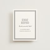 "Formal Minimalist" - RSVP Online Enclosure Cards in Silk by Kelly Schmidt - Front