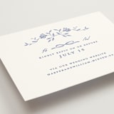 "Daisy Toile" - RSVP Online Enclosure Cards in Blue Willow by Susan Zinader - Detail